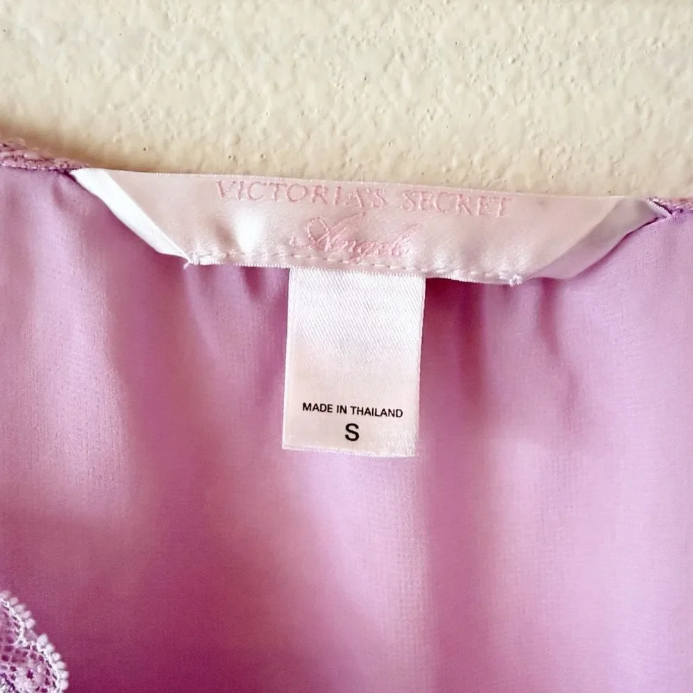 Victoria's Secret Angels Y2K Lavender Purple Coquette Lace Nightie Slip Dress